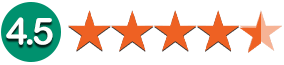 4.5 Star Rating!